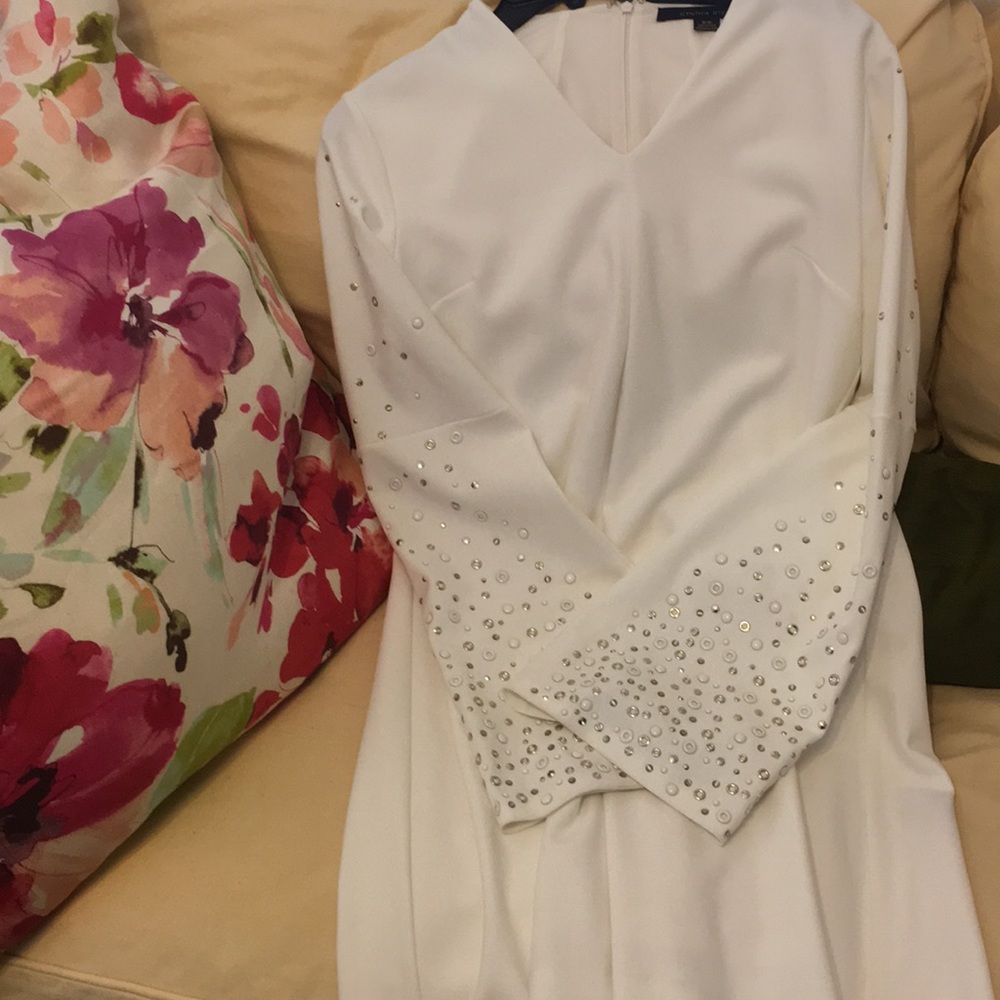 Embellished white dress